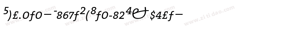 Formata-LightCnItalicExpert字体转换