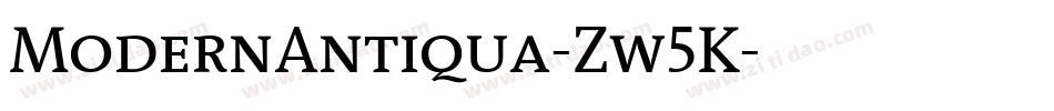 ModernAntiqua-Zw5K字体转换