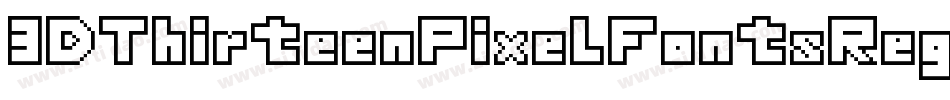 3DThirteenPixelFontsRegular-2dPv字体转换