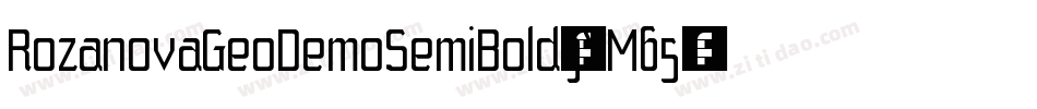 RozanovaGeoDemoSemiBold-9YM65字体转换