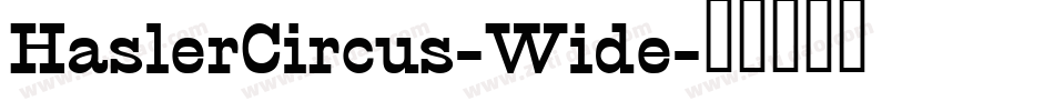 HaslerCircus-Wide字体转换