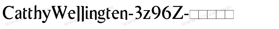 CatthyWellingten-3z96Z字体转换