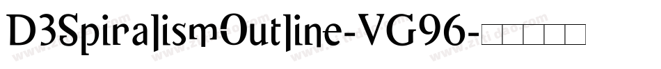 D3SpiralismOutline-VG96字体转换