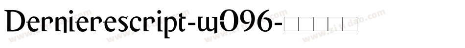 Dernierescript-wO96字体转换