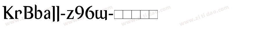 KrBball-z96w字体转换