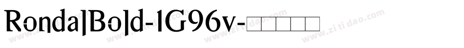 RondalBold-1G96v字体转换