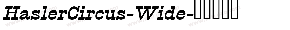 HaslerCircus-Wide字体转换