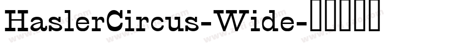 HaslerCircus-Wide字体转换