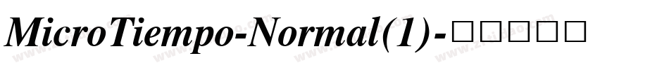 MicroTiempo-Normal(1)字体转换