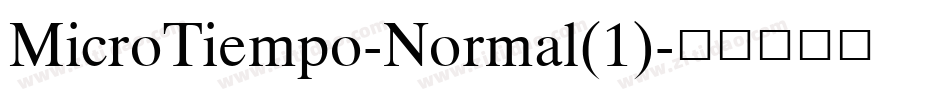 MicroTiempo-Normal(1)字体转换