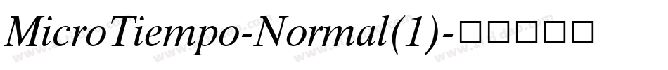 MicroTiempo-Normal(1)字体转换