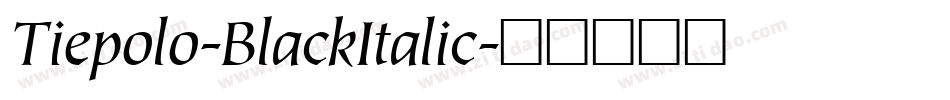 Tiepolo-BlackItalic字体转换