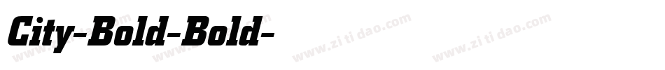 City-Bold-Bold字体转换