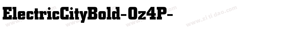 ElectricCityBold-Oz4P字体转换