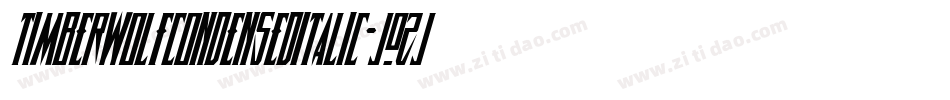 TimberwolfCondensedItalic-jOZj字体转换