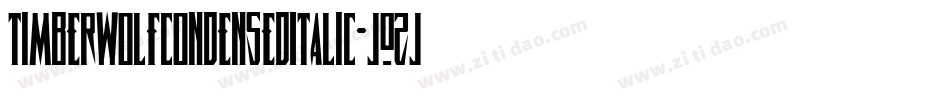 TimberwolfCondensedItalic-jOZj字体转换
