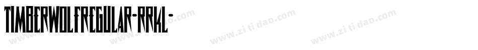 TimberwolfRegular-RRKl字体转换