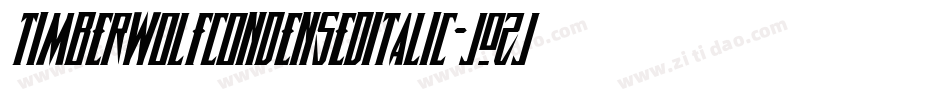 TimberwolfCondensedItalic-jOZj字体转换