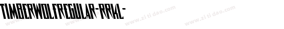 TimberwolfRegular-RRKl字体转换