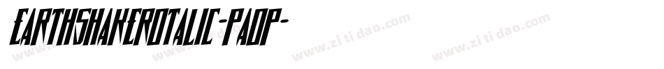 EarthshakeRotalic-Pa0P字体转换