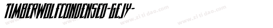 TimberwolfCondensed-GEJy字体转换