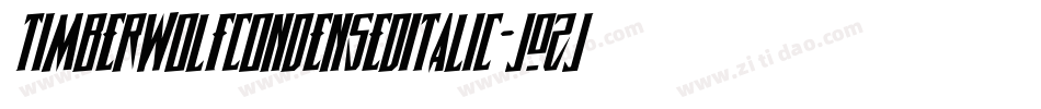 TimberwolfCondensedItalic-jOZj字体转换