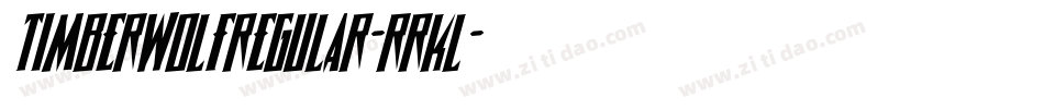 TimberwolfRegular-RRKl字体转换