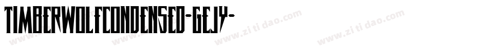 TimberwolfCondensed-GEJy字体转换