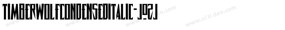 TimberwolfCondensedItalic-jOZj字体转换