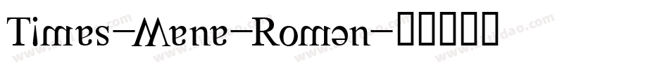 Times-Mene-Roman字体转换