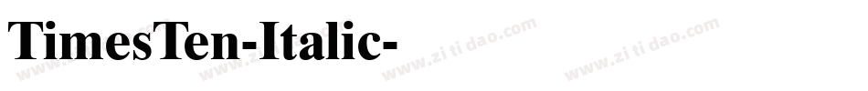 TimesTen-Italic字体转换