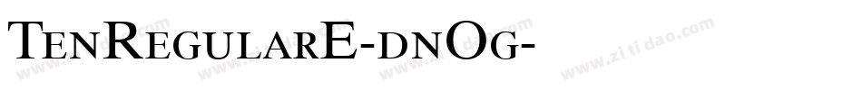 TenRegularE-dnOg字体转换