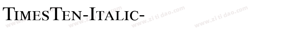 TimesTen-Italic字体转换