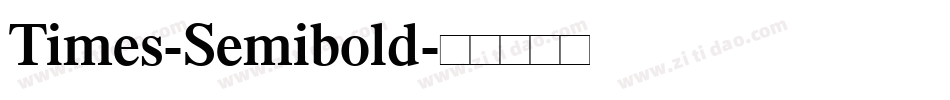 Times-Semibold字体转换