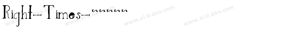 Right-Times字体转换