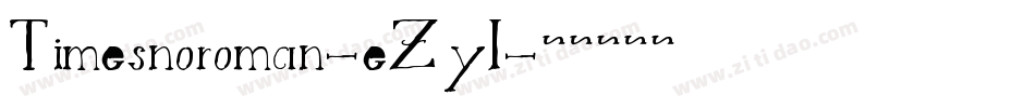 Timesnoroman-eZyl字体转换