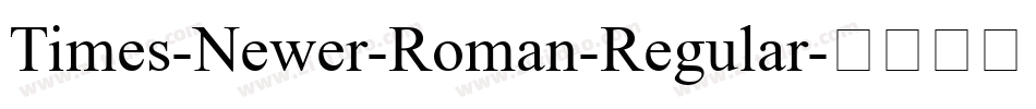 Times-Newer-Roman-Regular字体转换
