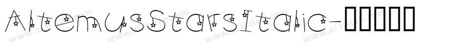 AltemusStarsItalic字体转换