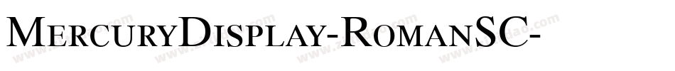 MercuryDisplay-RomanSC字体转换