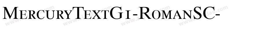 MercuryTextG1-RomanSC字体转换