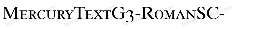 MercuryTextG3-RomanSC字体转换
