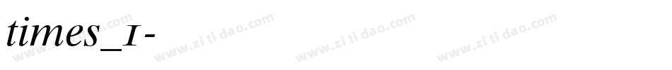 times_1字体转换
