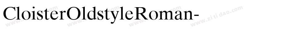 CloisterOldstyleRoman字体转换