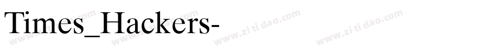 Times_Hackers字体转换