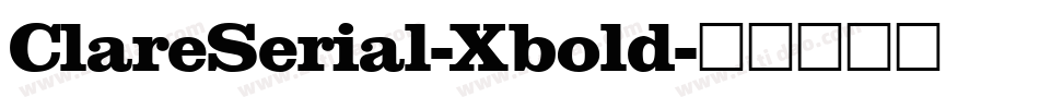 ClareSerial-Xbold字体转换