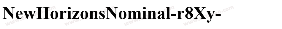 NewHorizonsNominal-r8Xy字体转换