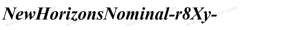 NewHorizonsNominal-r8Xy字体转换