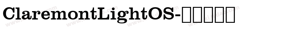 ClaremontLightOS字体转换