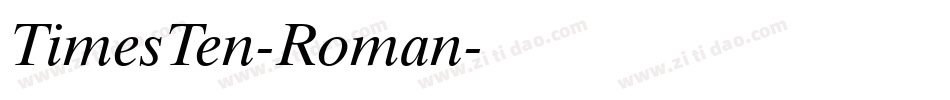 TimesTen-Roman字体转换