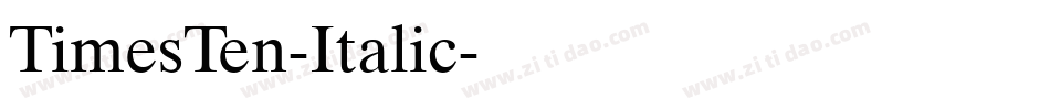 TimesTen-Italic字体转换